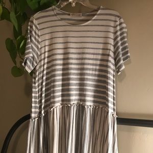 Stripped bloom shirt